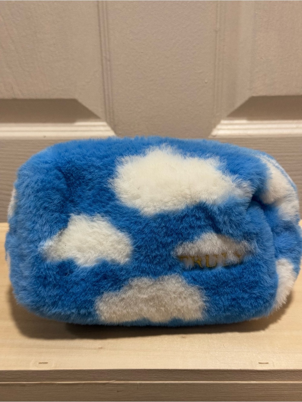 TRULY Plush Cloud Cosmetic Pouch - Blue & White